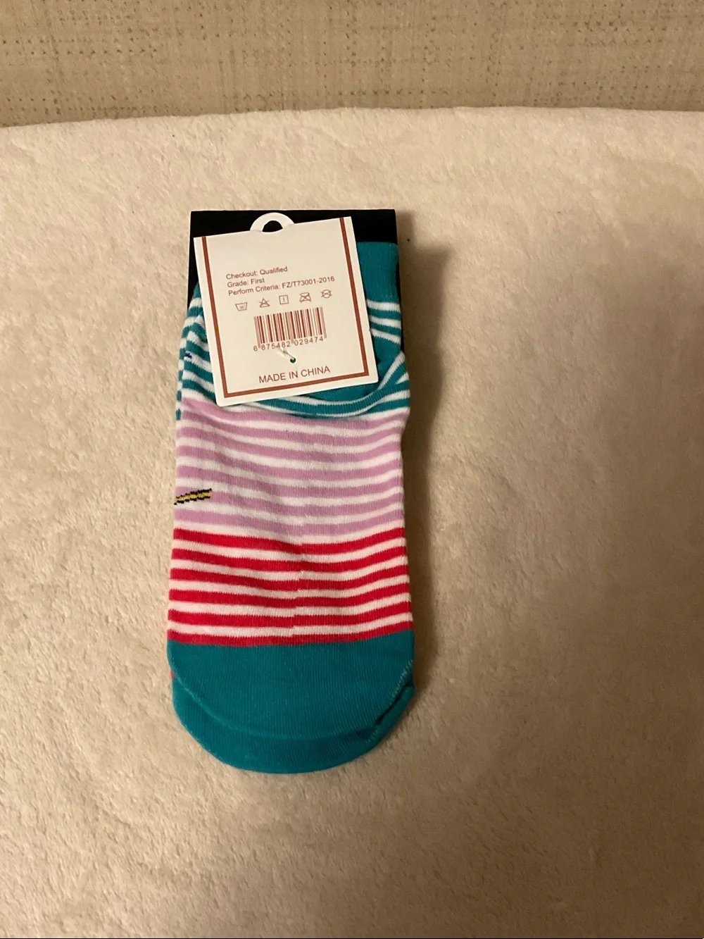 Unbranded Teal & Multicolor Sponge Character Crew Socks